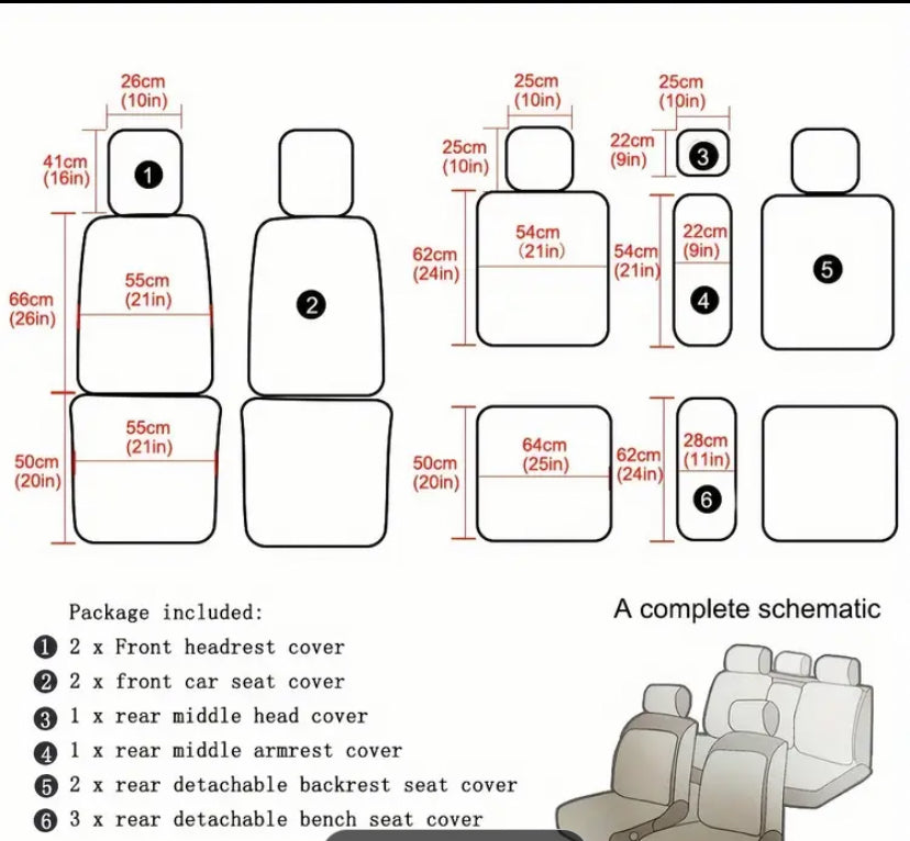 Nappa Leather Five-car seat cover